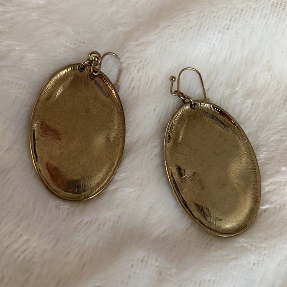 Western rhinestone cross dangling earrings - Picture 3 of 3